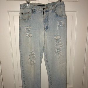 Custom vintage cuffed straight jeans
